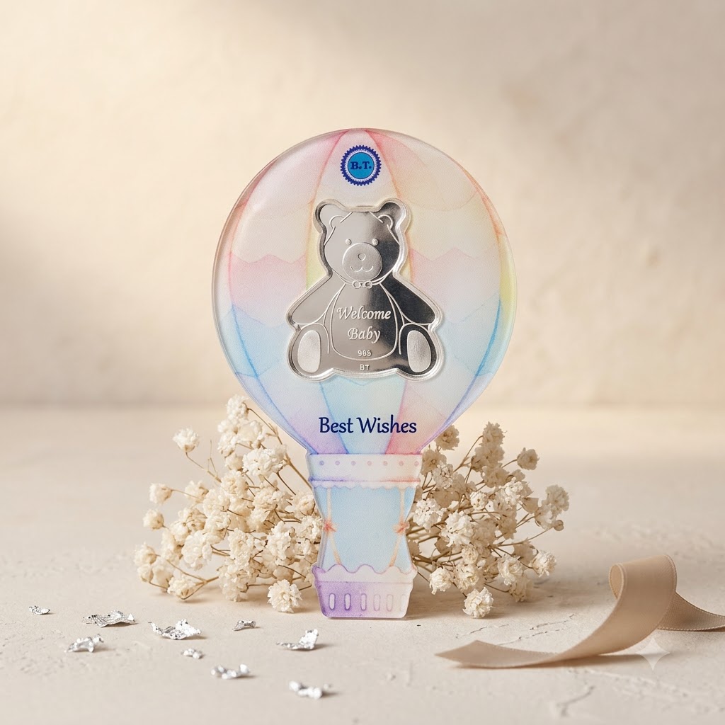 Welcome Baby Boy Silver Coin Gift Box