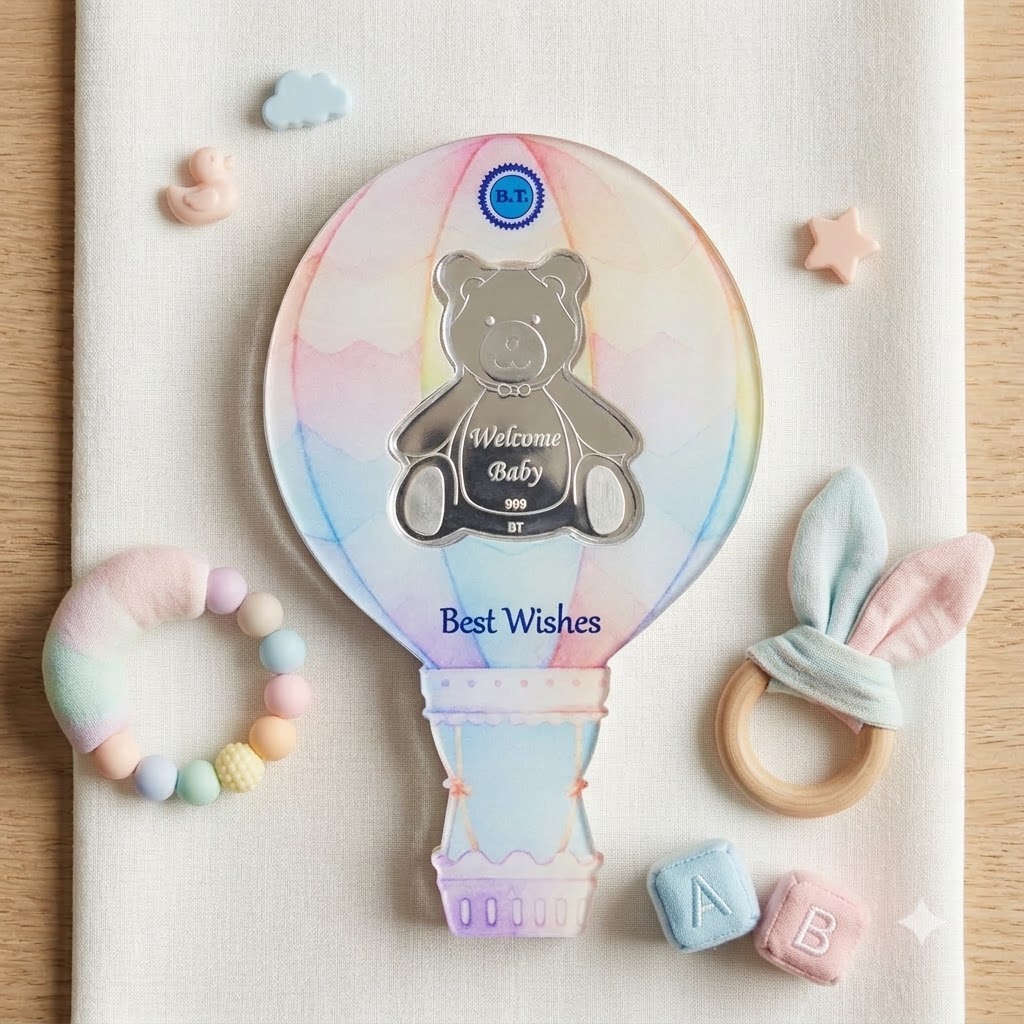 Welcome Baby Boy Silver Coin Gift Box