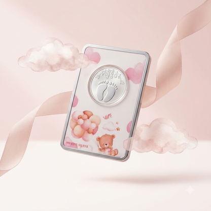 Teddy Bear Baby Girl Coin 999