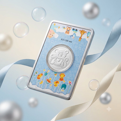 Teddy Bear Baby Boy Coin Gift Box