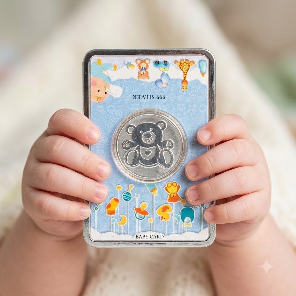 Teddy Bear Baby Boy Coin Gift Box