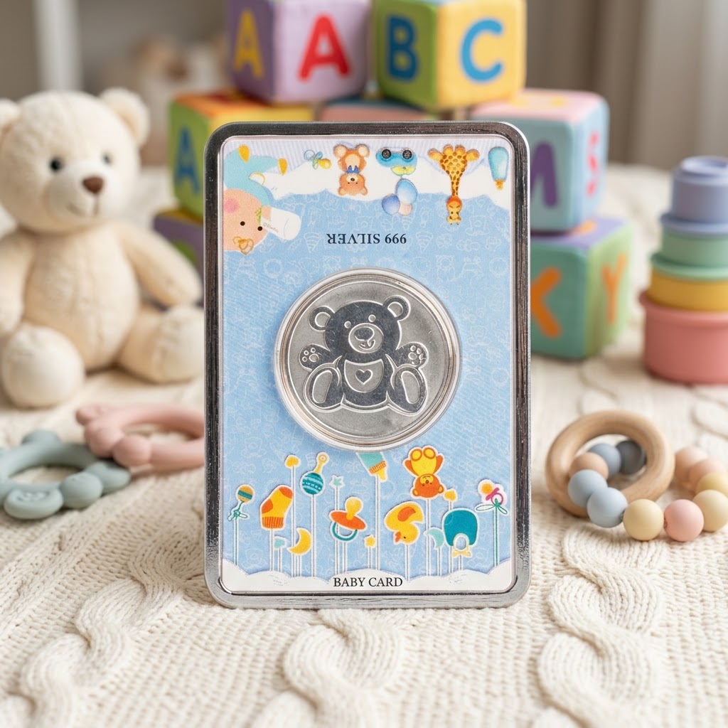 Teddy Bear Baby Boy Coin Gift Box