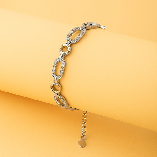 Silver Linear Luxe Bracelet
