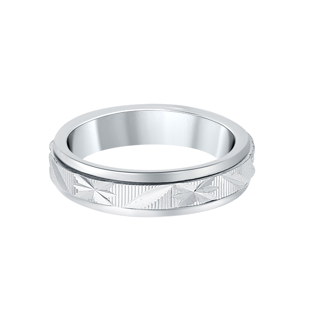 Silver Stride Band For Him