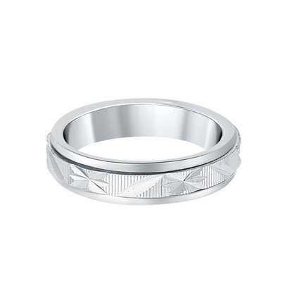 Silver Stride Band For Him