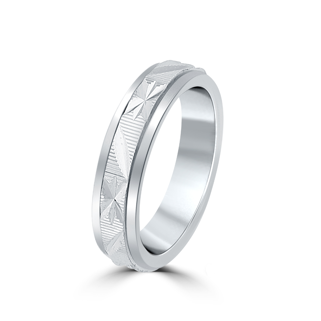 Silver Stride Band For Him