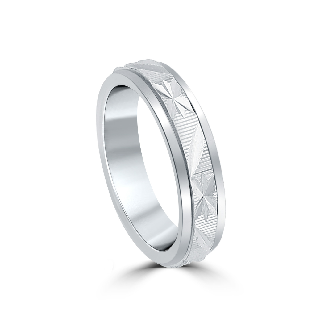 Silver Stride Band For Him