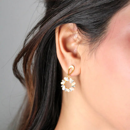 Gold Floral Grace Earrings