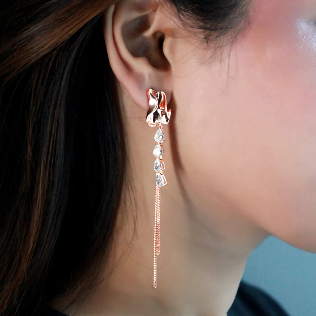 Rose Gold Twilight Tails Earrings