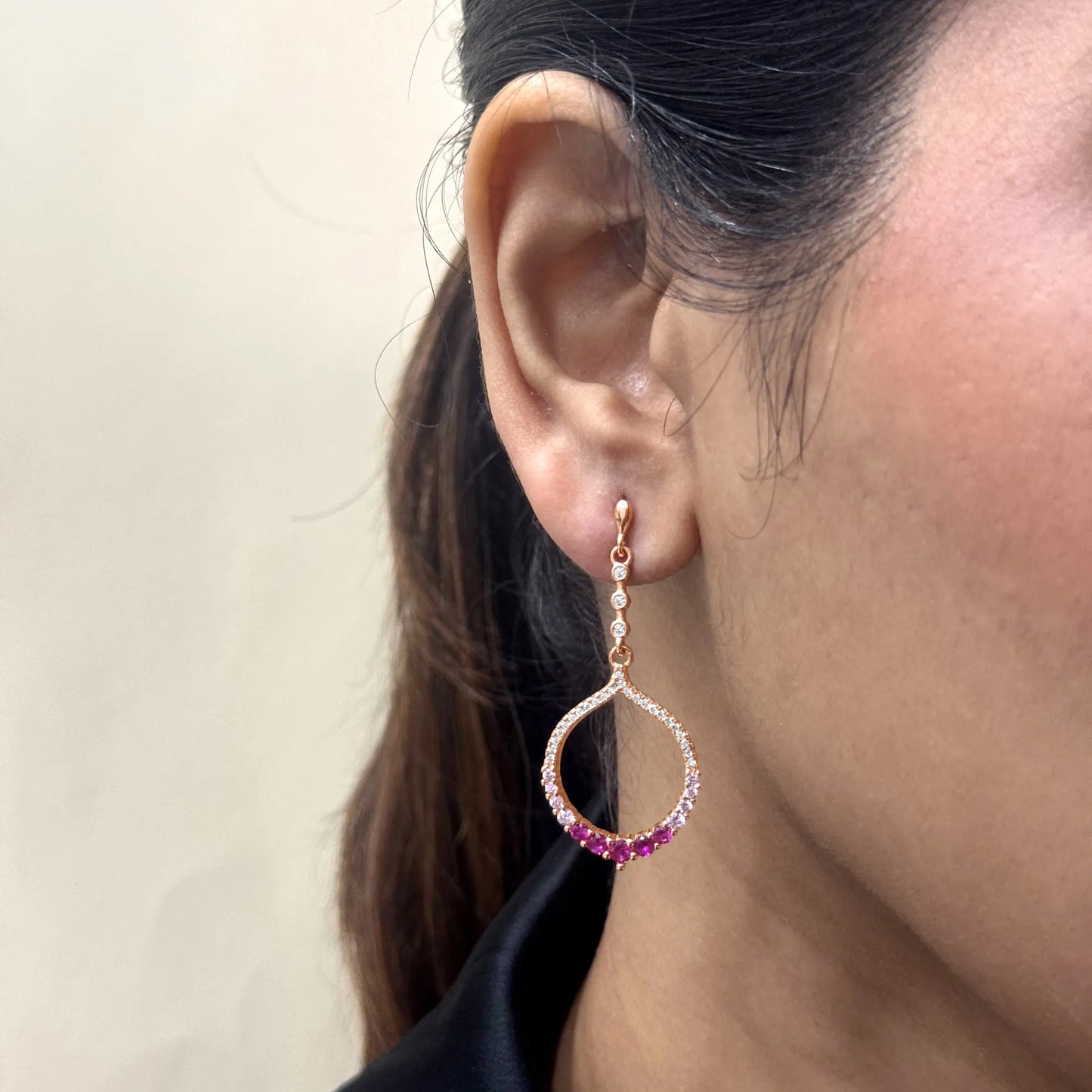 Rose Gold Petal Drops Earring