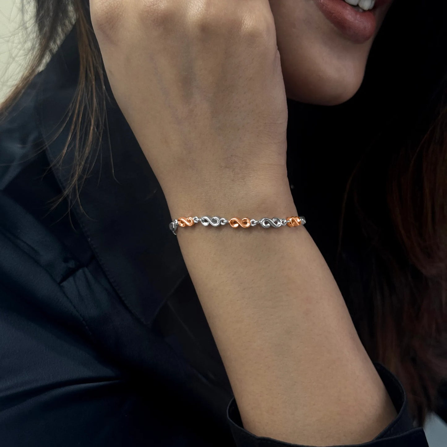 Silver Dual Tone Bracelet