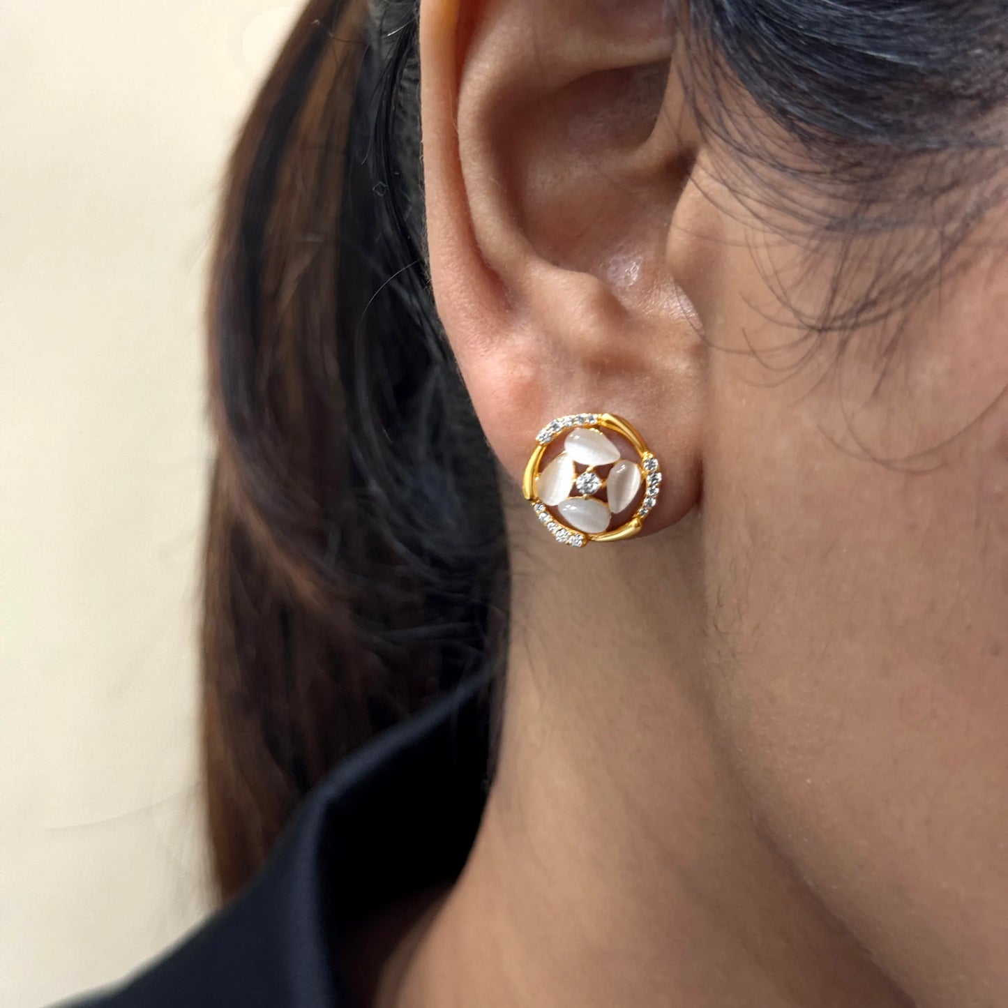 Golden Blush Stud Earrings