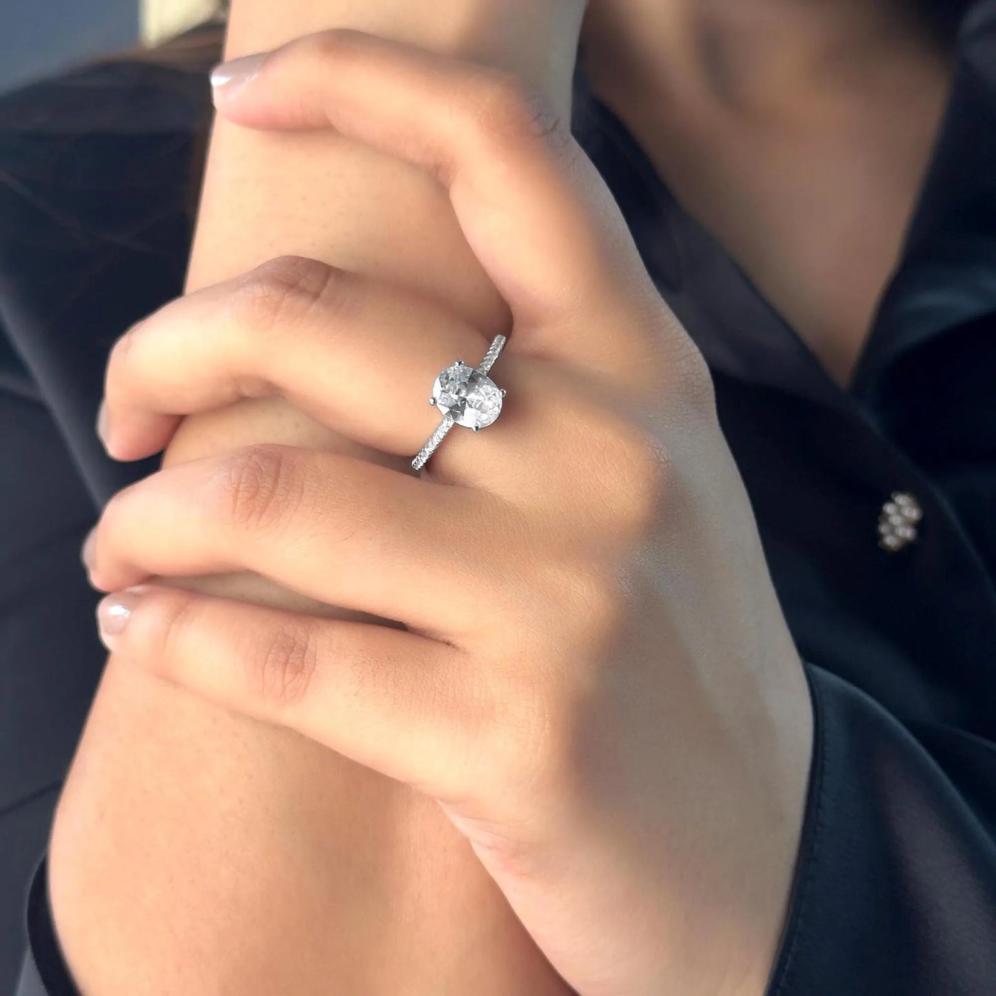 Silver Stellar Solitaire Ring