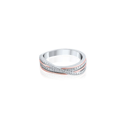 Rose Gold Unity Bands Couple Ring