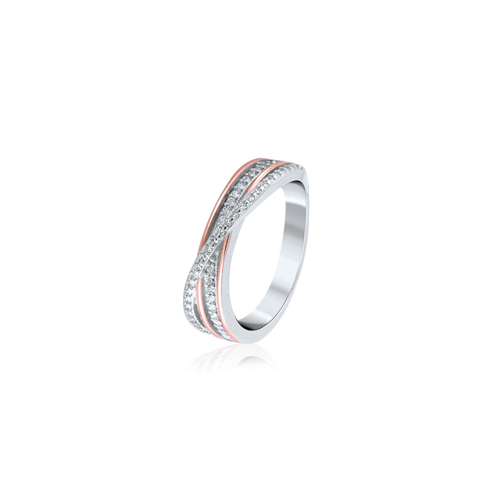 Rose Gold Unity Bands Couple Ring