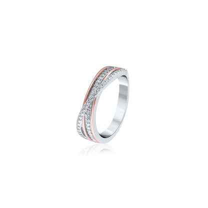 Rose Gold Unity Bands Couple Ring