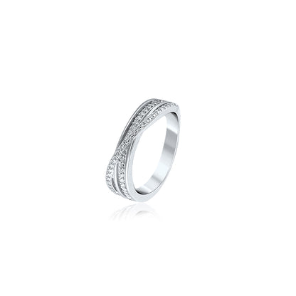 Silver Unity Band Couple Ring
