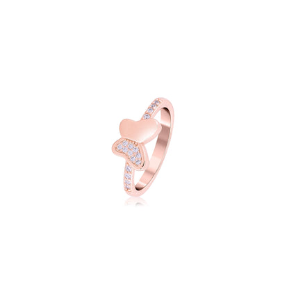 Rose Gold Butterfly Bliss Ring