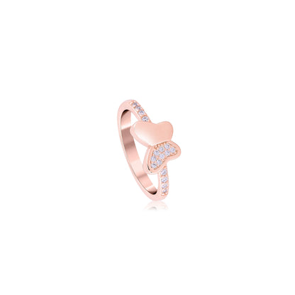 Rose Gold Butterfly Bliss Ring