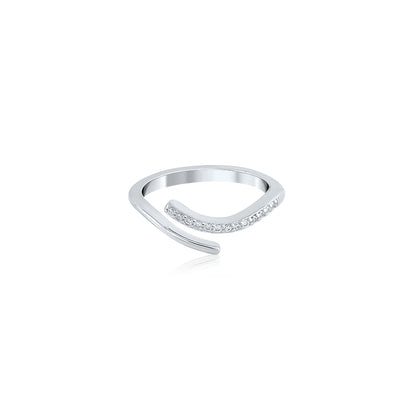 Silver Abstract Elegance Ring