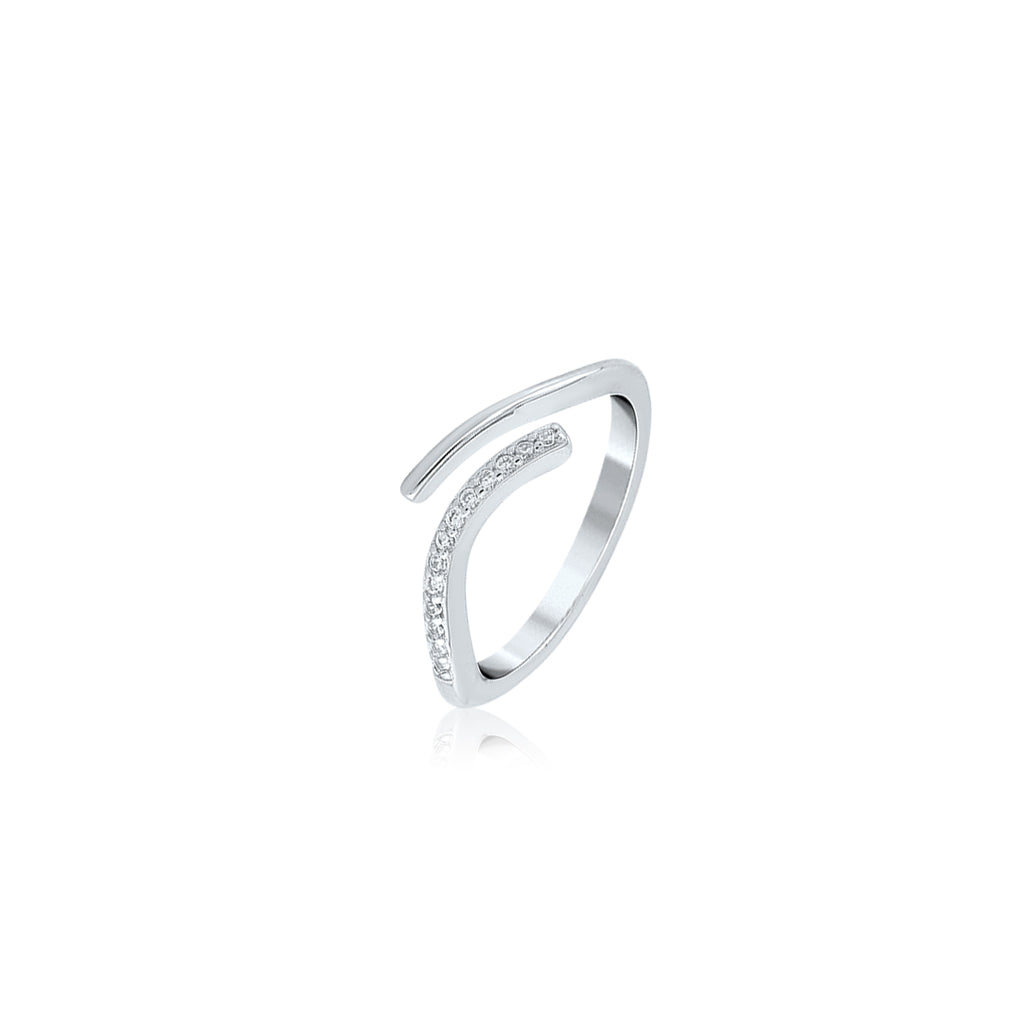 Silver Abstract Elegance Ring
