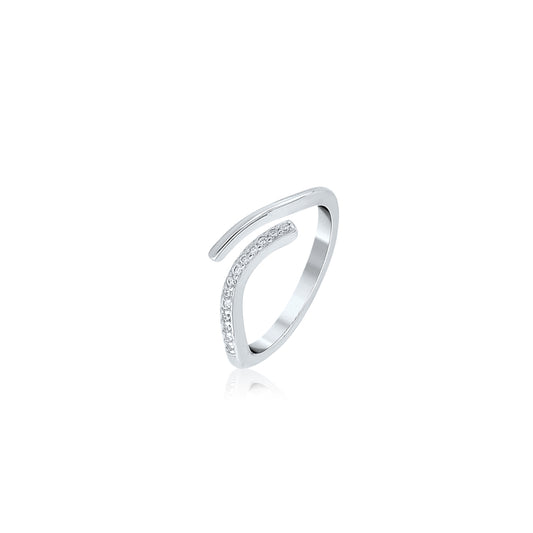 Silver Abstract Elegance Ring