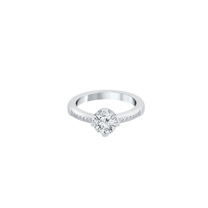 Silver Solitaire Symphony Ring