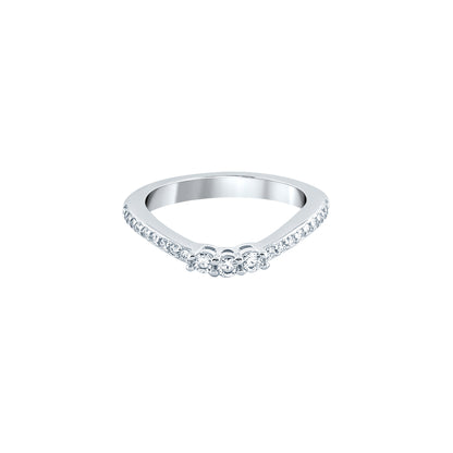 Silver Threefold Sparkle Ring