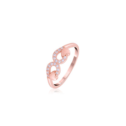 Rose Gold Infinity Heart Ring