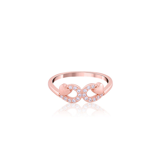 Rose Gold Infinity Heart Ring