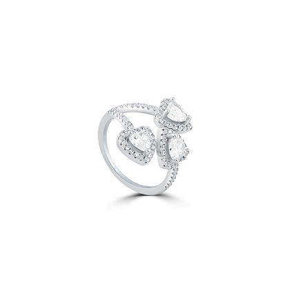 Silver Trio of Love Ring