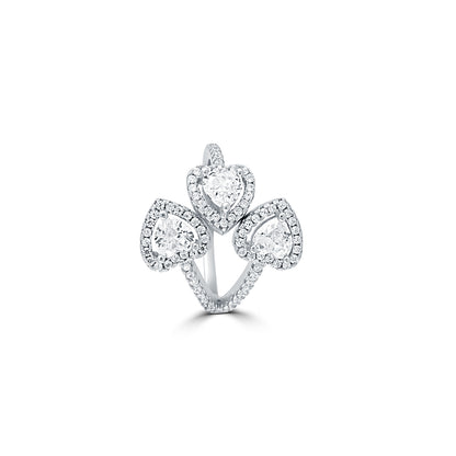 Silver Trio of Love Ring