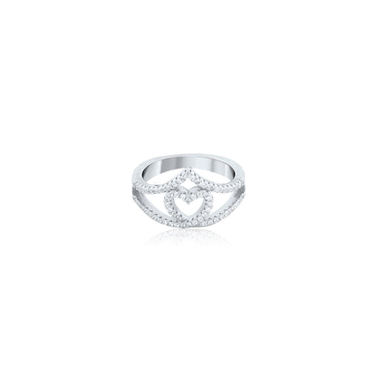 Silver Vanki Heart Ring