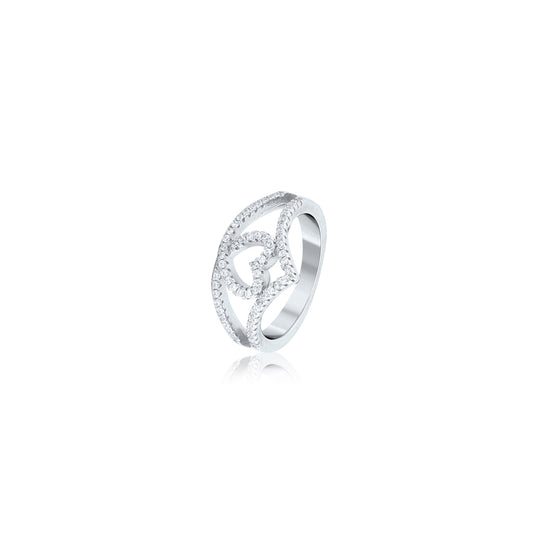 Silver Vanki Heart Ring