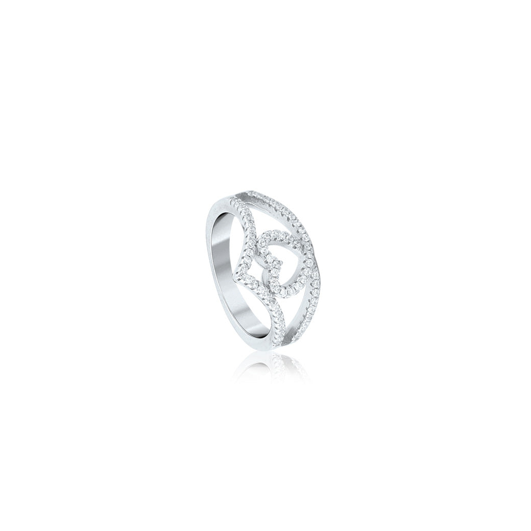 Silver Vanki Heart Ring