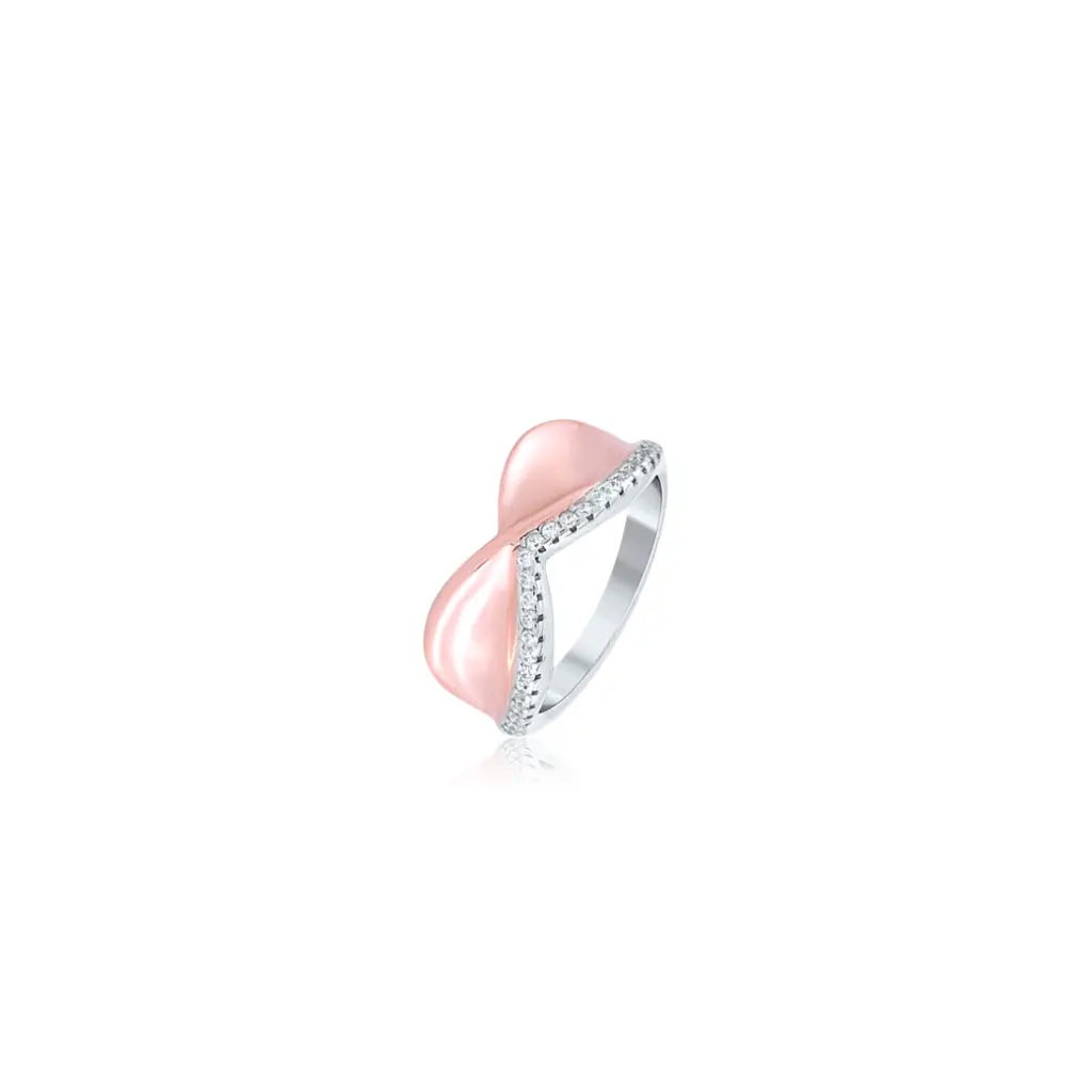 Rose Gold Twirling Ribbon Ring