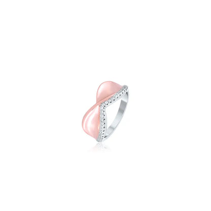 Rose Gold Twirling Ribbon Ring