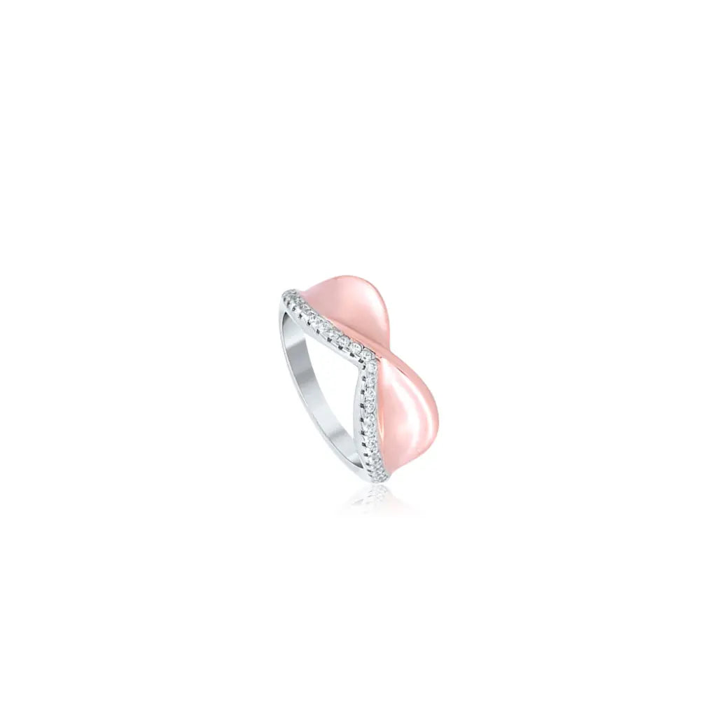 Rose Gold Twirling Ribbon Ring