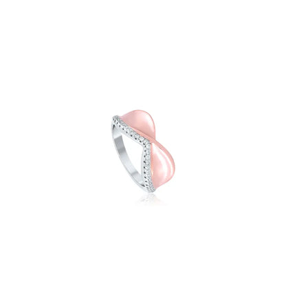 Rose Gold Twirling Ribbon Ring