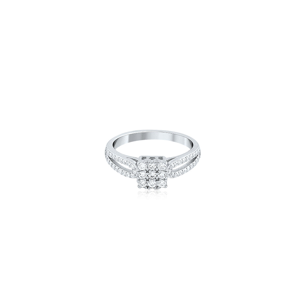 Silver Nine Jewel Harmony Ring