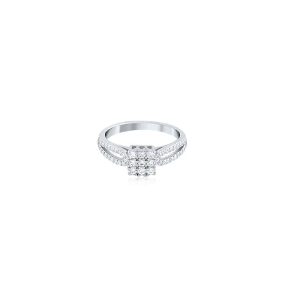 Silver Nine Jewel Harmony Ring