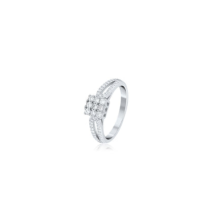 Silver Nine Jewel Harmony Ring