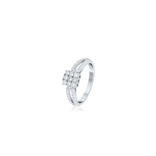 Silver Nine Jewel Harmony Ring