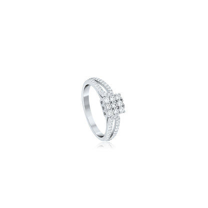 Silver Nine Jewel Harmony Ring
