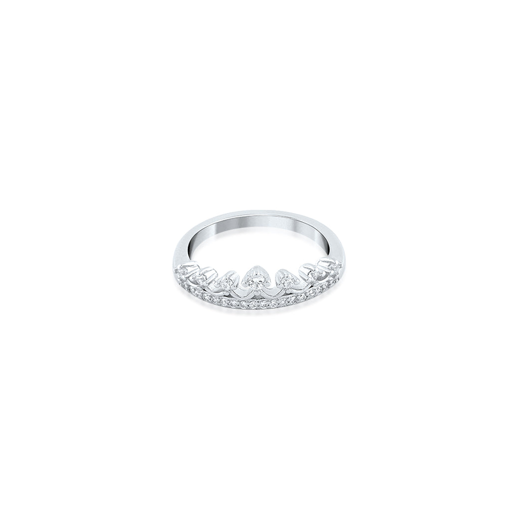 Silver Queen Crown Ring