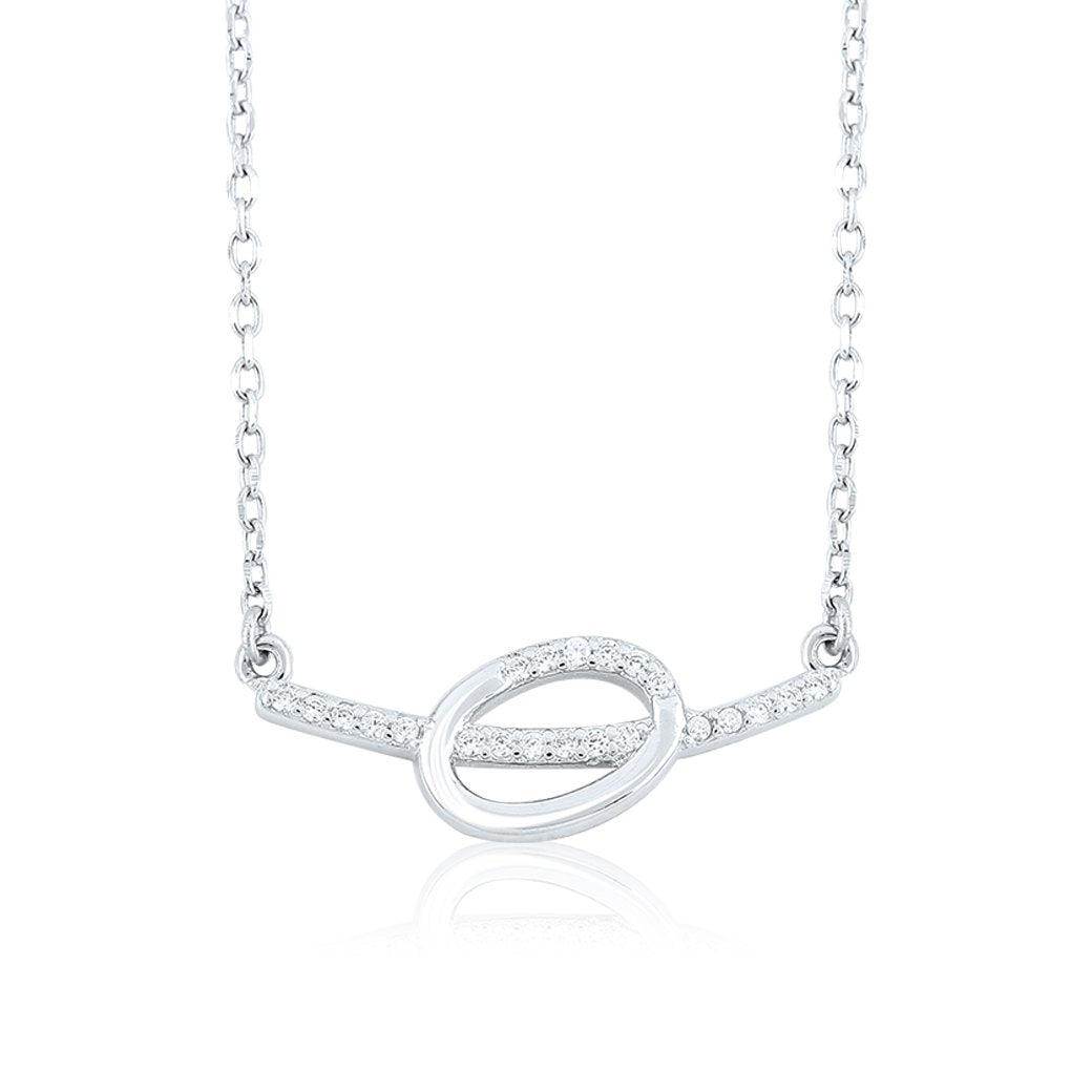 Silver Aura Pendant with Link Chain