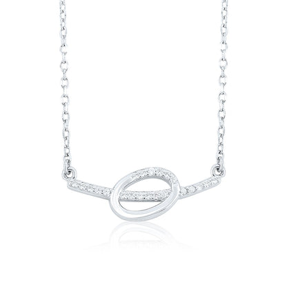 Silver Aura Pendant with Link Chain