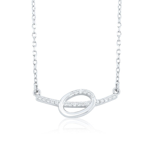 Silver Aura Pendant with Link Chain