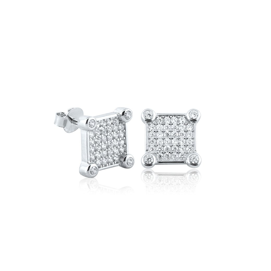 Silver Sterling Edge Studs