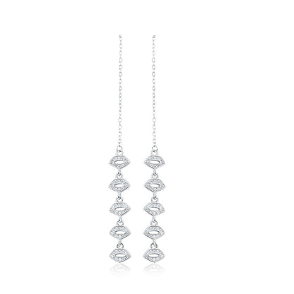 Silver Celestial Loop Earring